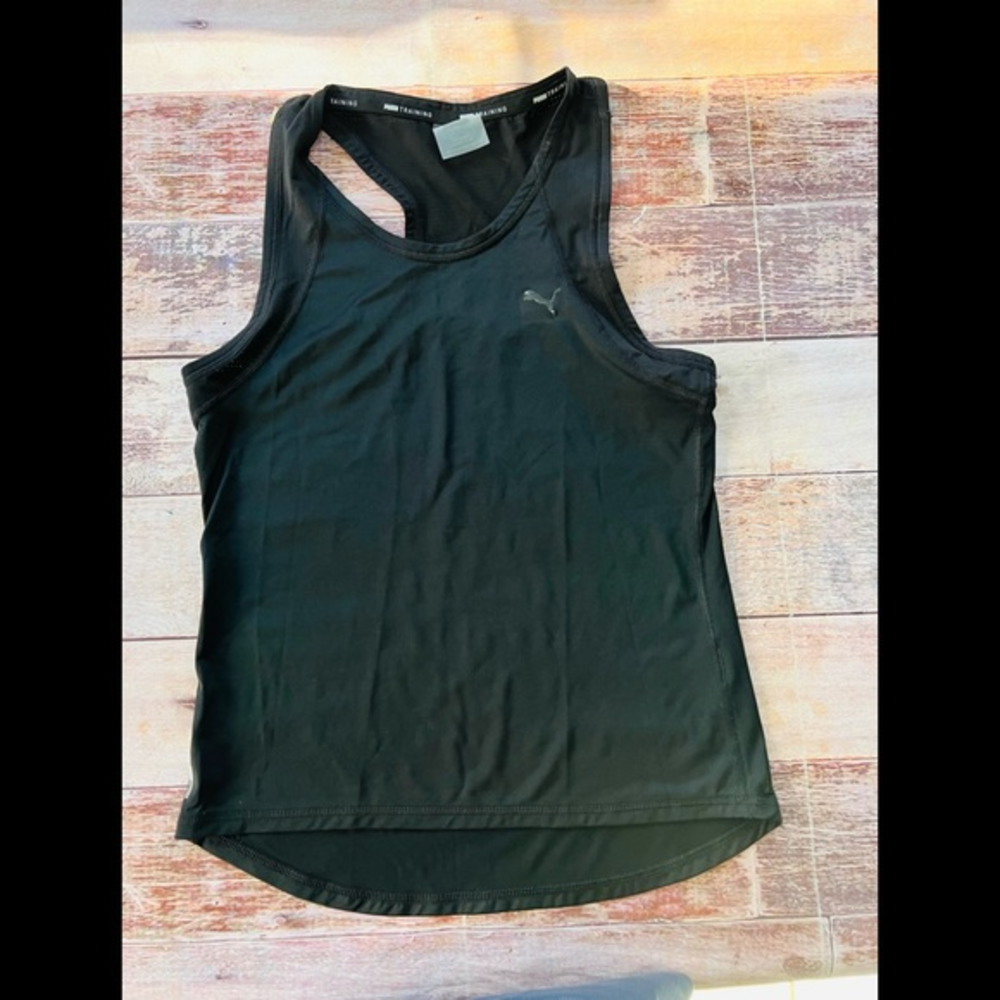 Puma Training black racer back‎ style high low athletic top size S sample